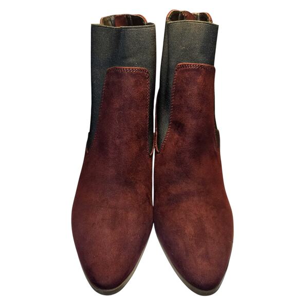 Lane Bryant 12WMaroon Women's Combat Boots Shoes 12 W Wide 3 1/2 Inch Heel - Picture 2 of 10